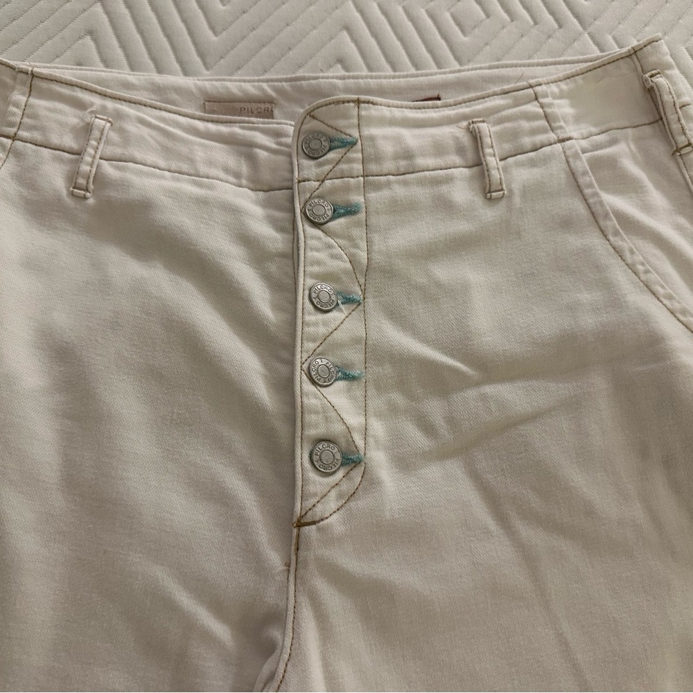 Pilcro White Patterned Lining Pants - image 8
